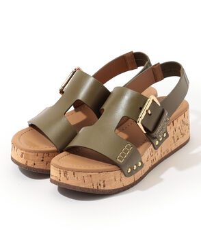 CLAIRE CHARLOTTE Sophie コルクソール バックストラップサンダル