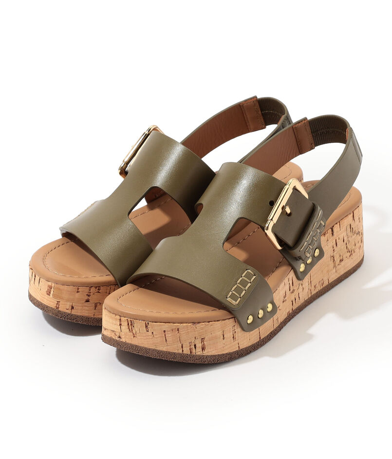 CLAIRE CHARLOTTE Sophie コルクソール バックストラップサンダル