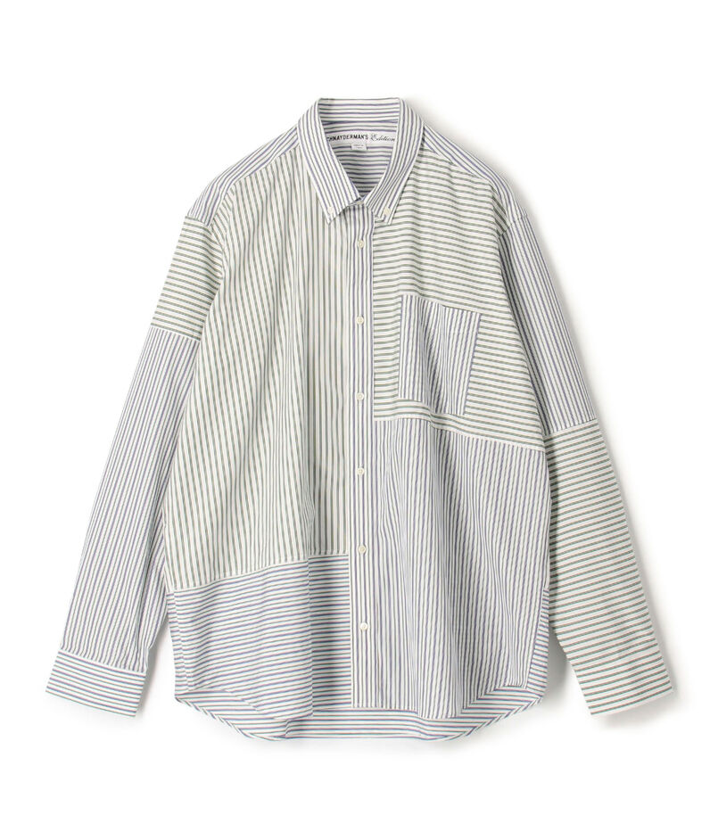 【別注】SCHNAYDERMAN'S×Edition Patchwork Striped Shirt