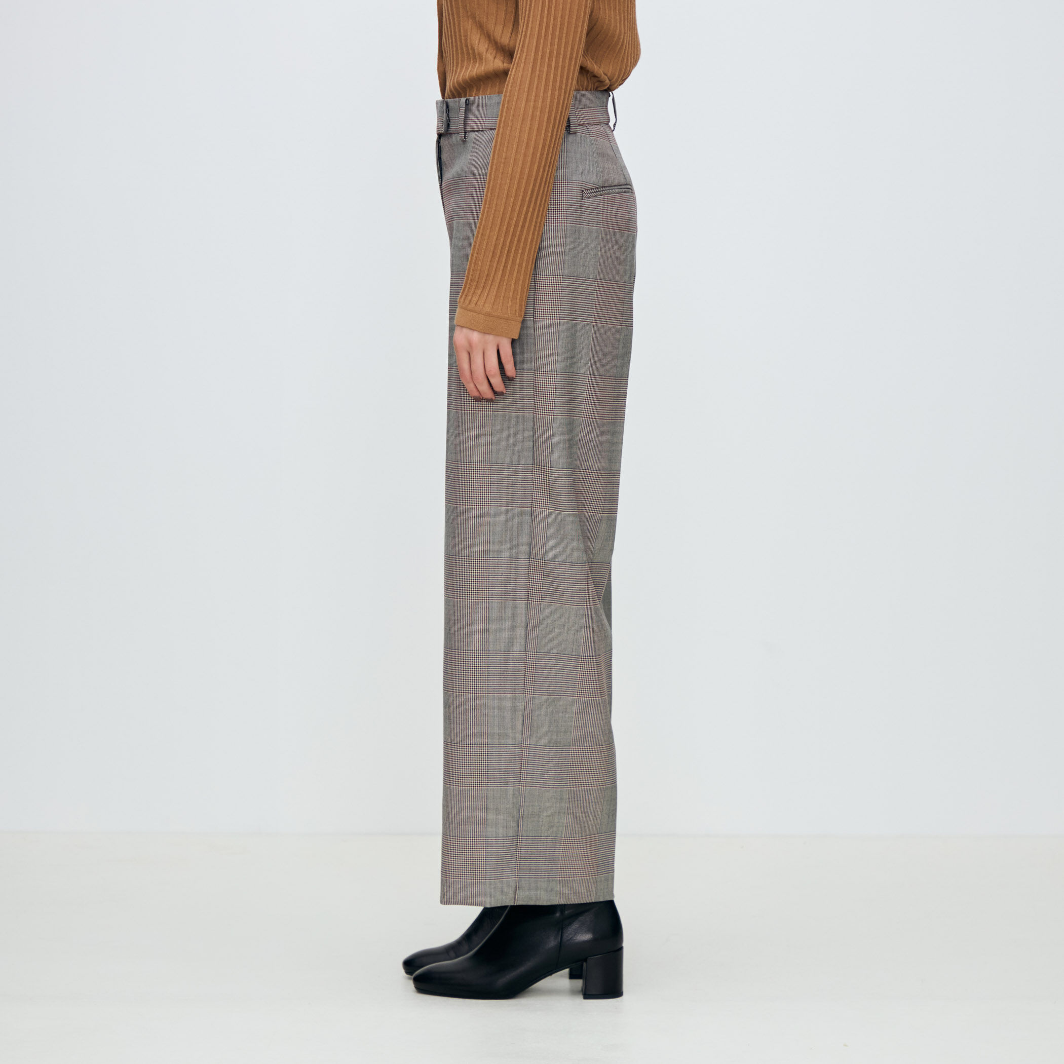 マルチグレンチェック ストレートパンツ｜トゥモローランド 公式通販