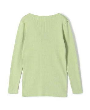 ギザコットンリブ ボートネックプルオーバー