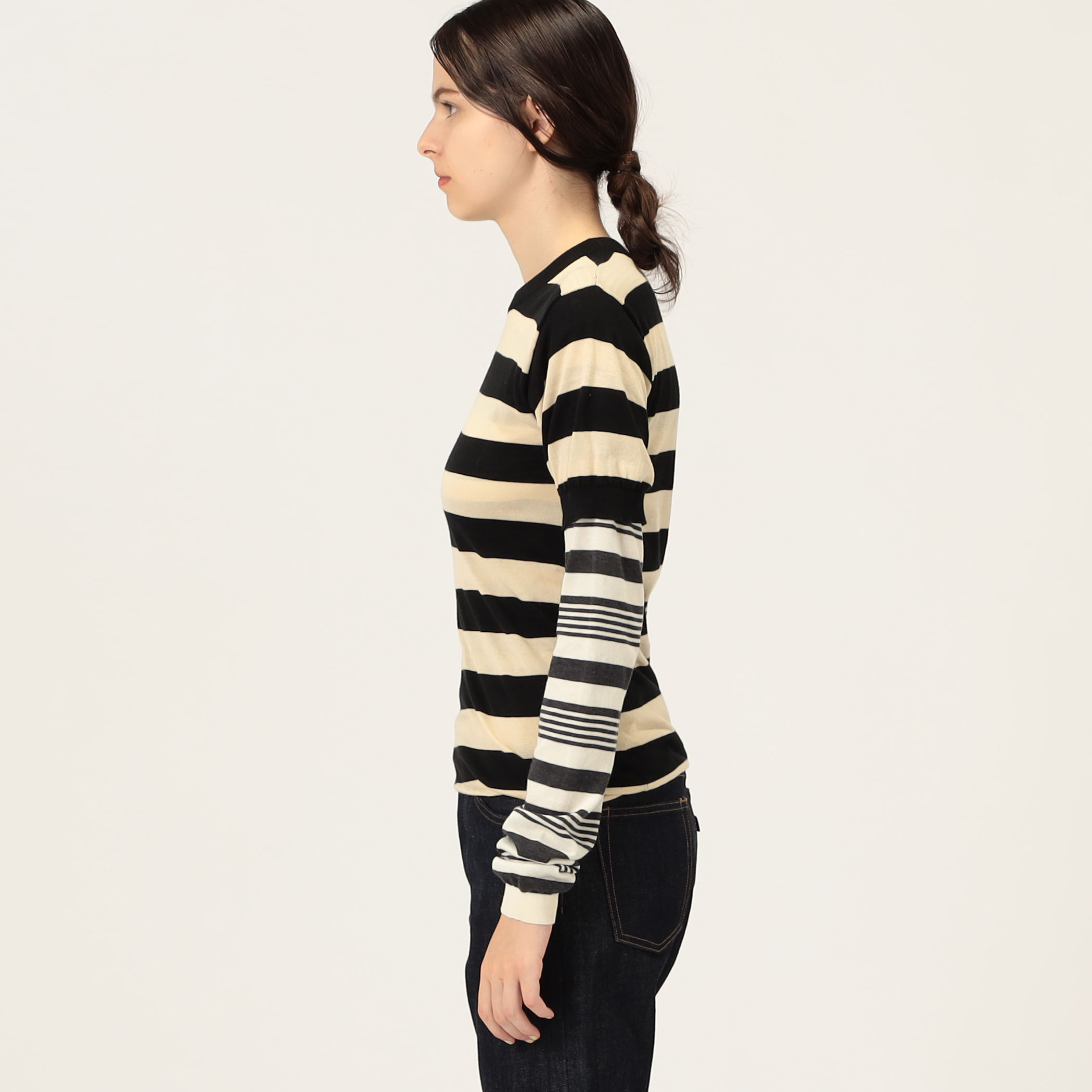 MARNI - 希少 マルニ 上質 ボーダーデザイン ラウンドネック ニット ウール 切替 MARNI ROUNDNECK ボーダートップス｜トゥモローランド 公式サイト