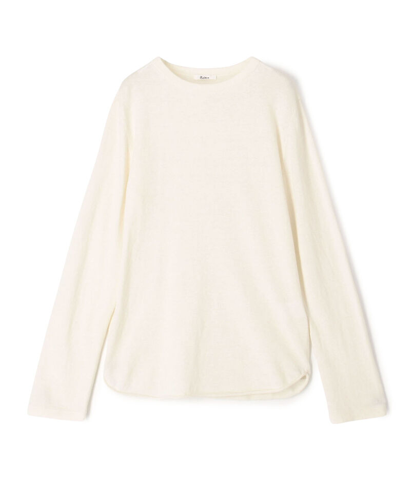 コットンカシミヤ ロングスリーブニット