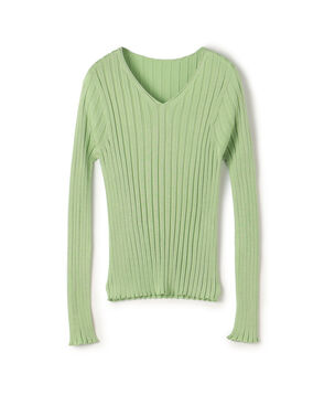 ドメスティックスパンシルク Vネックプルオーバー