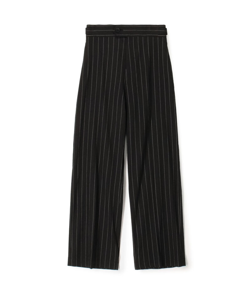 リネンストレッチストライプ パンツ