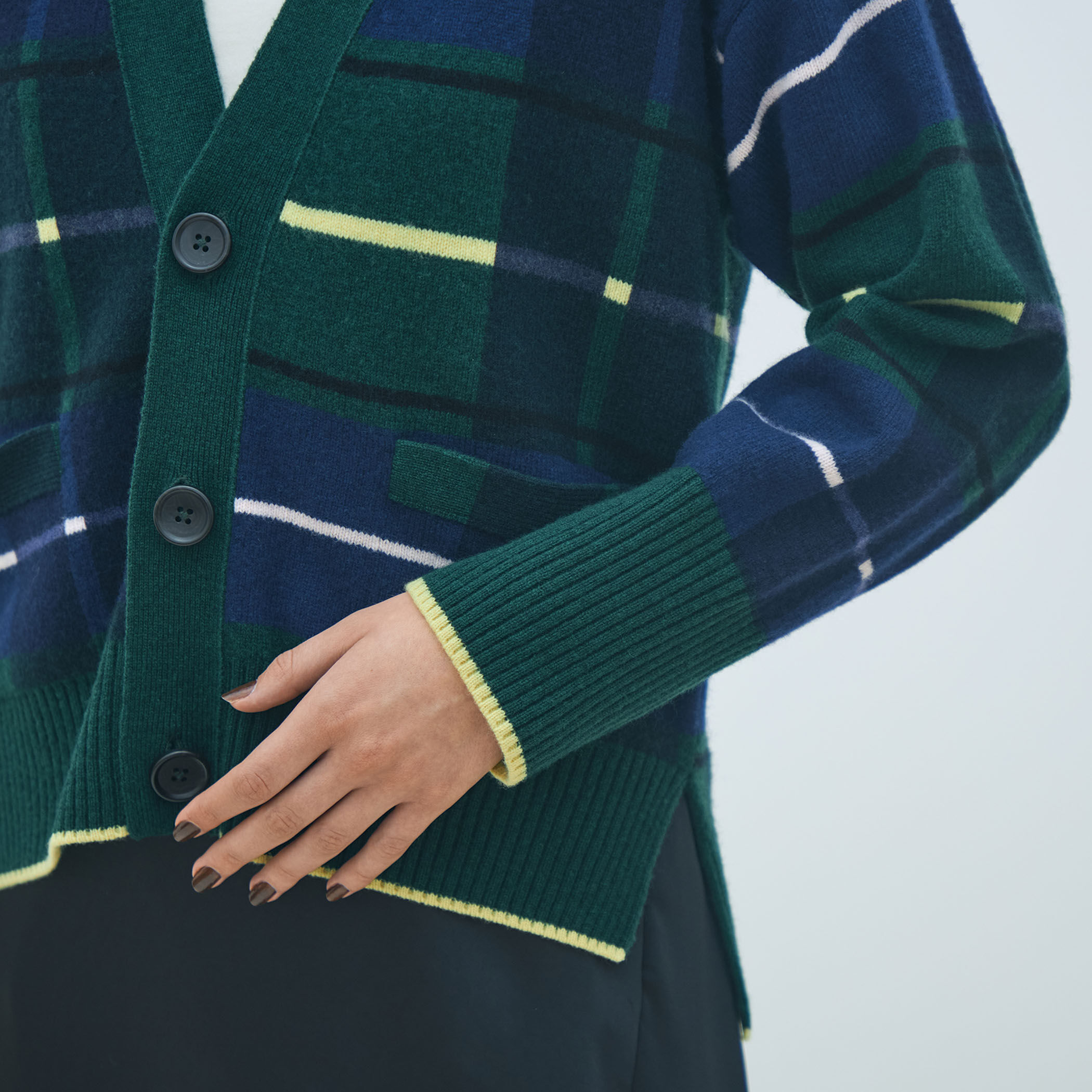 NZ LAMBS プリント Vネックカーディガン｜トゥモローランド 公式通販