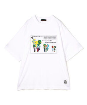 CABaN スビンコットン MIX PATTERNED ELEPHANT Tシャツ