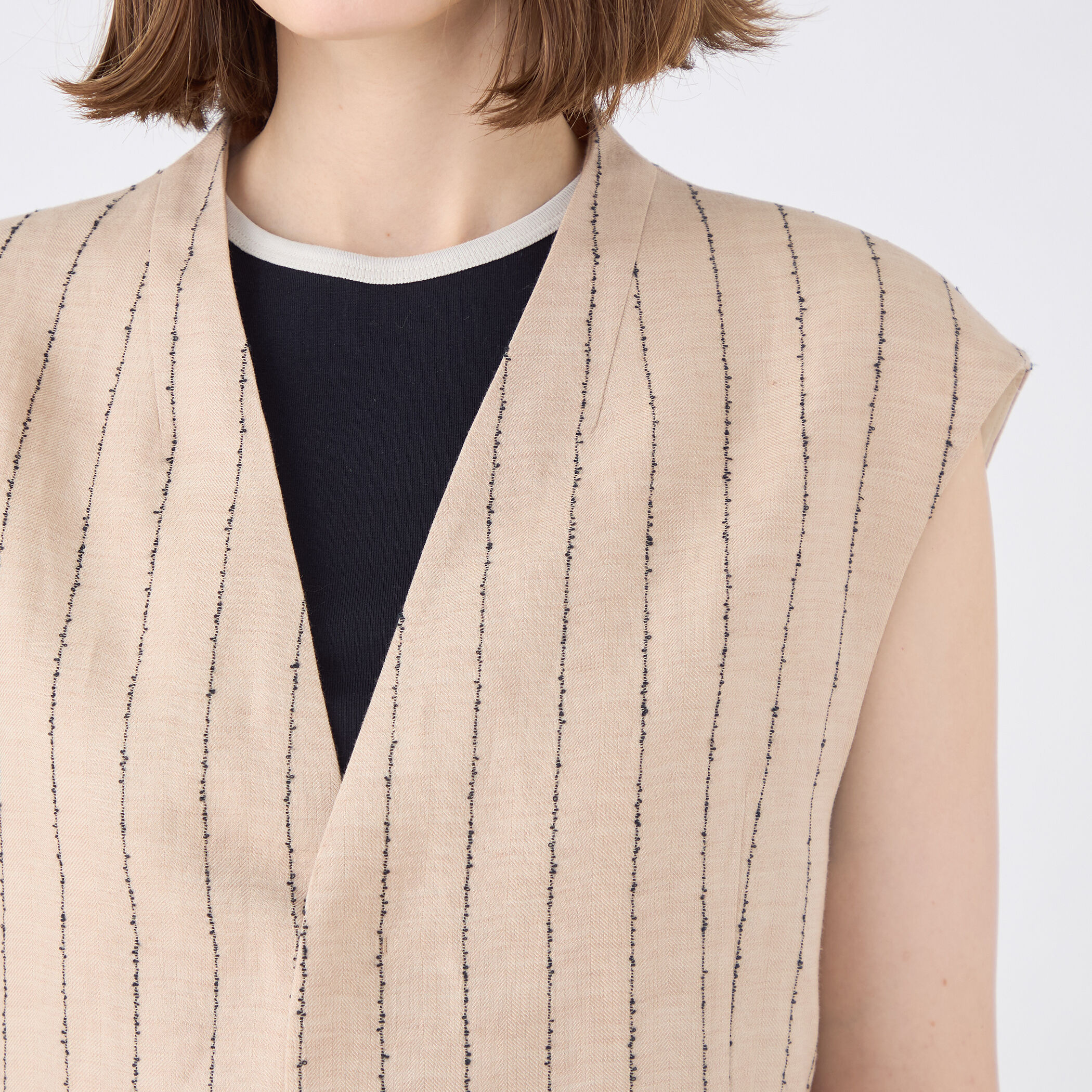 ダブルカバーリネン ジレ｜トゥモローランド 公式通販