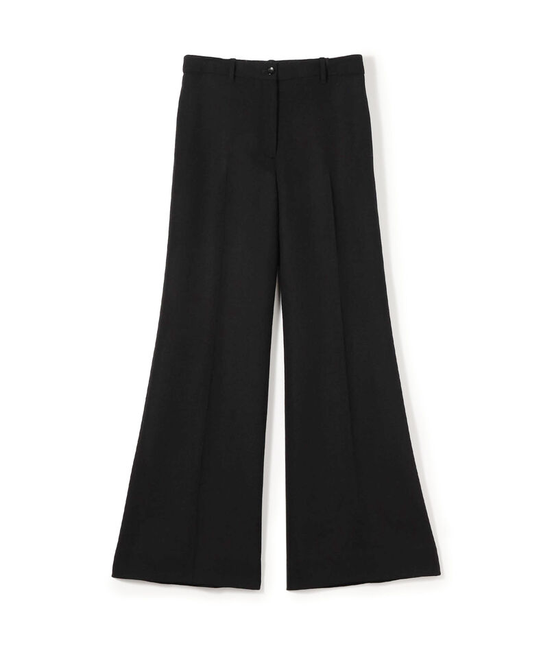 ナチュラルストレッチウール セミフレアパンツ