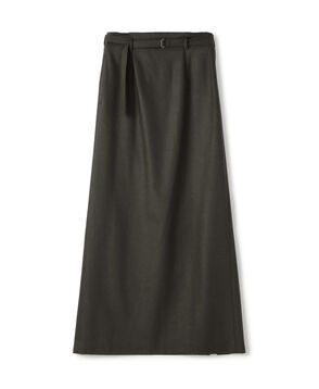 ウールメルトンポプリン Iラインスカート