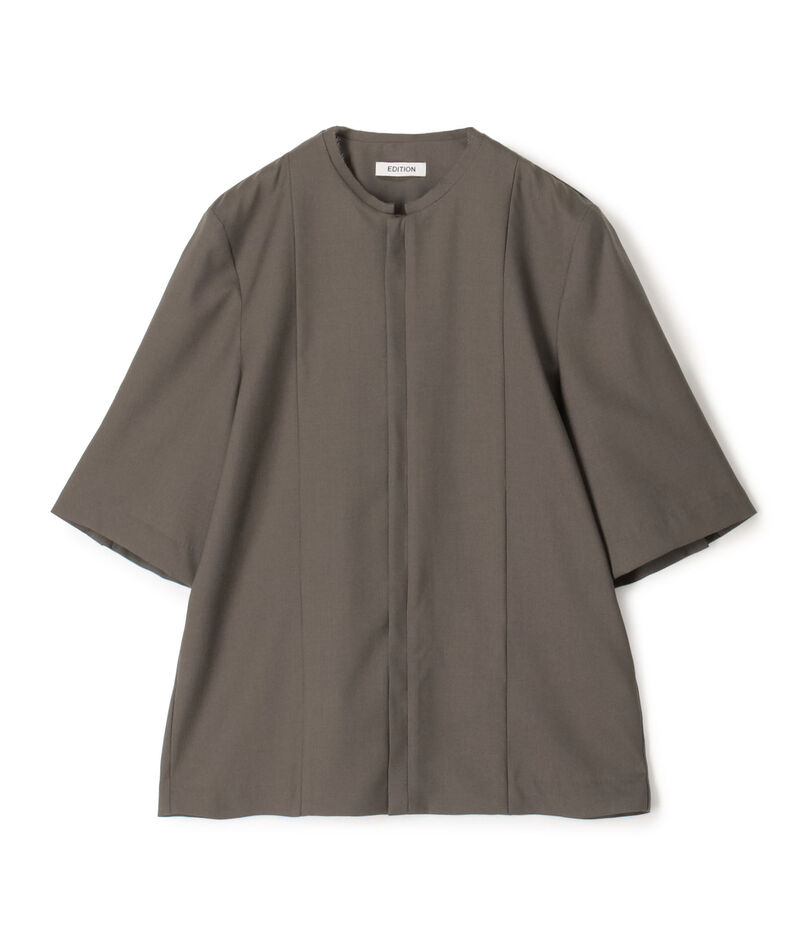 Super120'sウォッシャブルウール ハーフスリーブシャツ