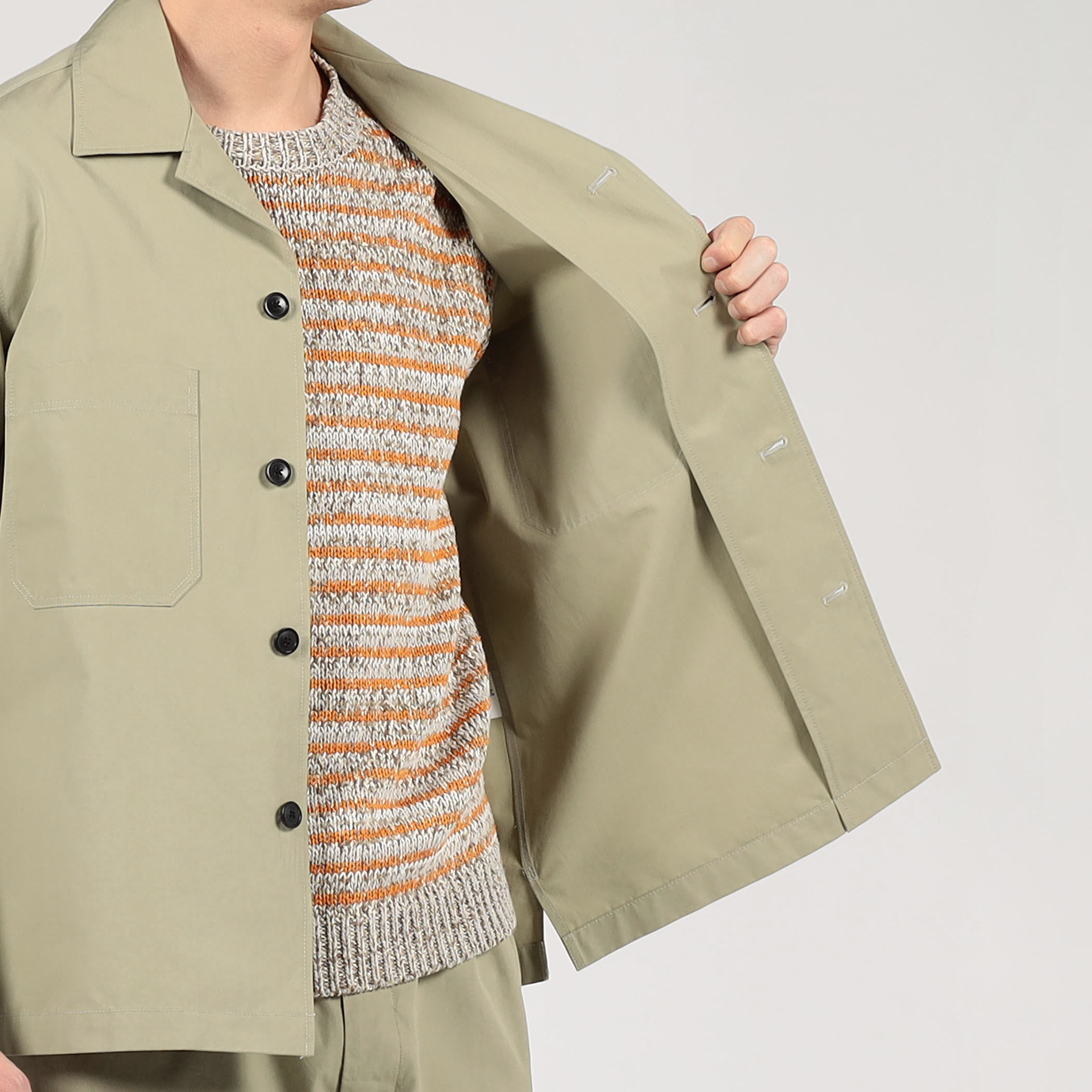 スウェードシャツブルゾン □スーピマコットン シャツブルゾン BORGHI｜トゥモローランド