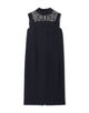 Mame Kurogouchi Acetate Polyester Floral Lace-Collar Sleeveless Dress