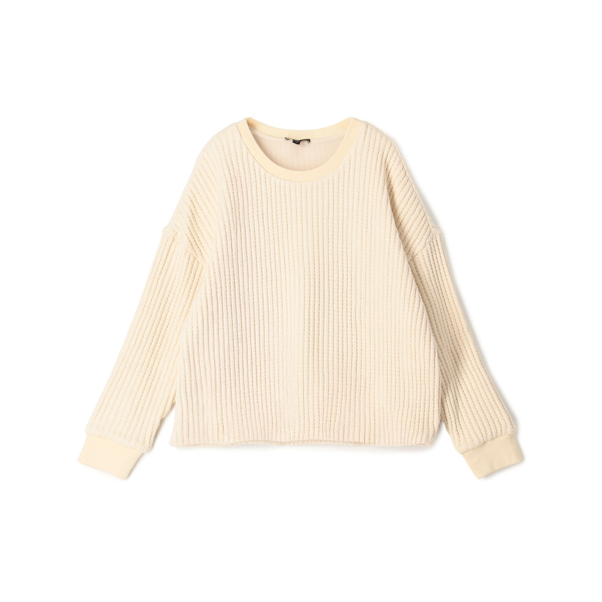 コットンワッフル クルーネックプルオーバー WCKW3009