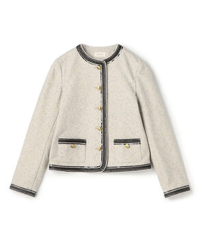 【WEB先行予約】メランジツイル クルーネックコンパクトジャケット