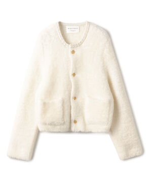 ■ムートン クルーネックカーディガン