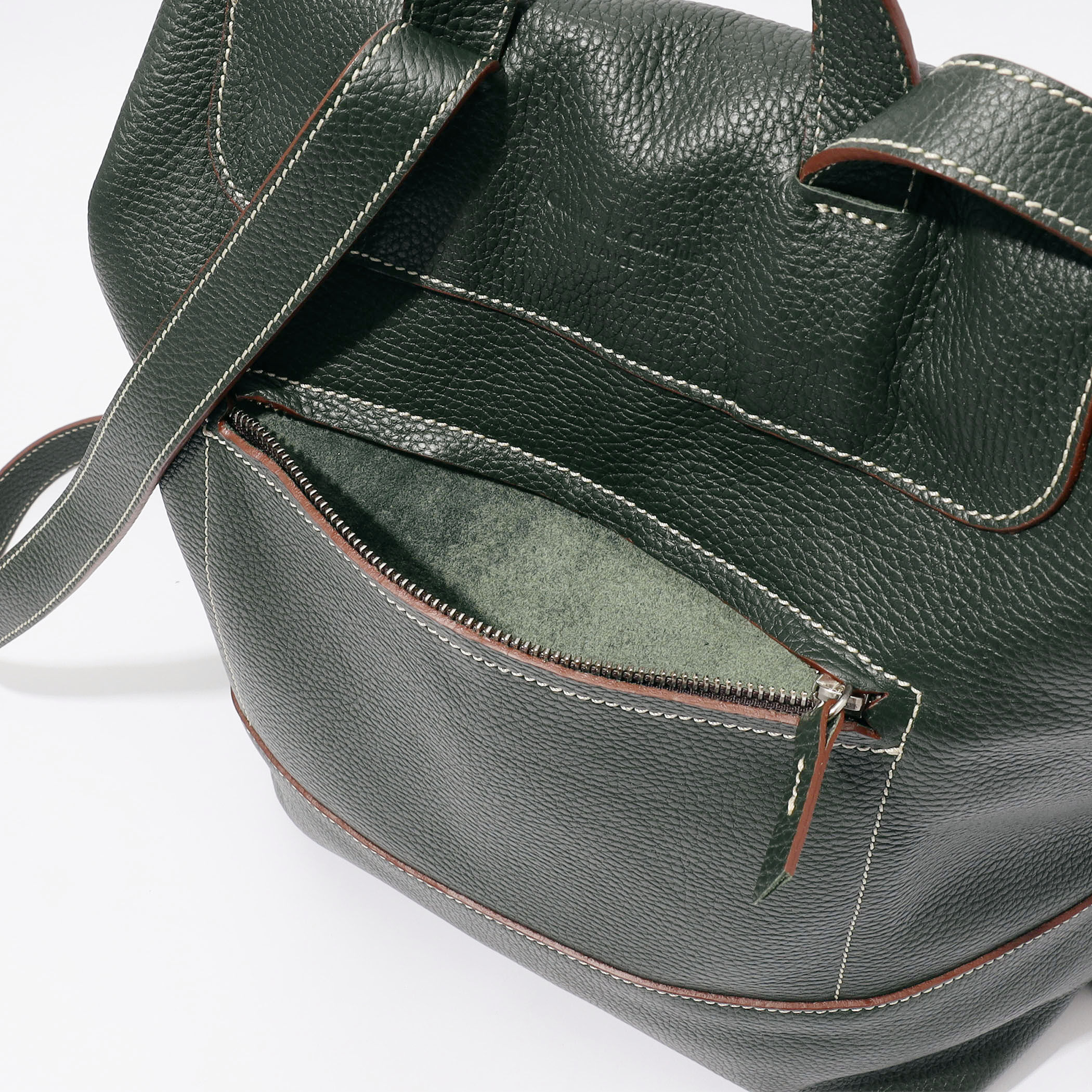 店舗完売品　Charles et Charlus シュリンクレザー バックパック 別注】Charles et Charlus シュリンクレザー バックパック