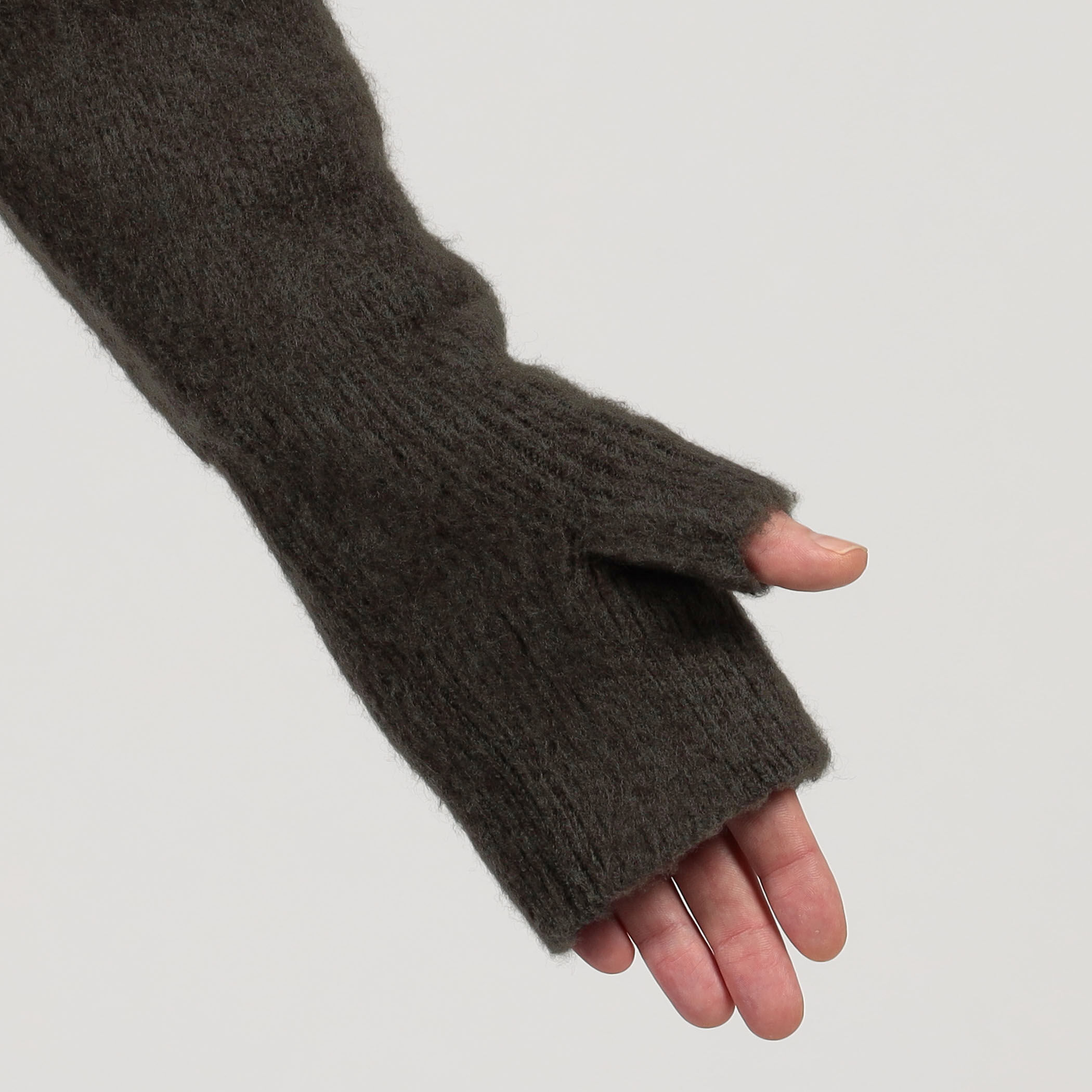 ウール カシミヤ シルク ジップアップ ニットブルゾン