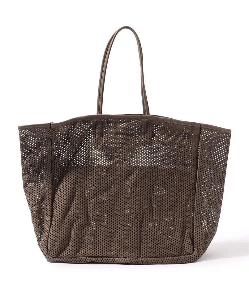 AMIACALVA WASHED LEATHER MESH TOTE L トートバッグ
