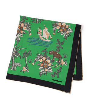 Zoo シルクプリントスカーフ