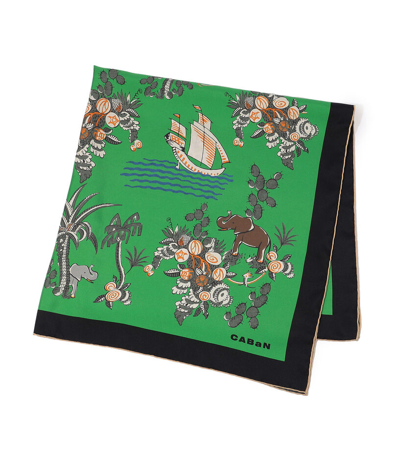 Zoo シルクプリントスカーフ