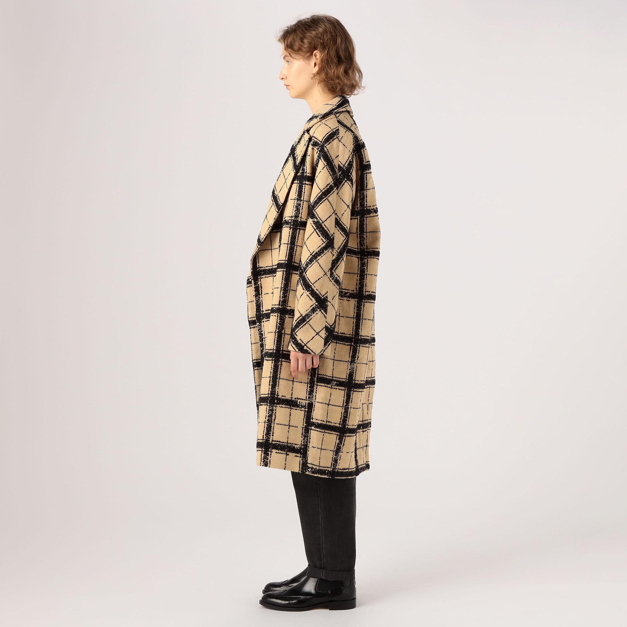 MARTIN GRANT COCOON COAT グレンチェック コクーンコート