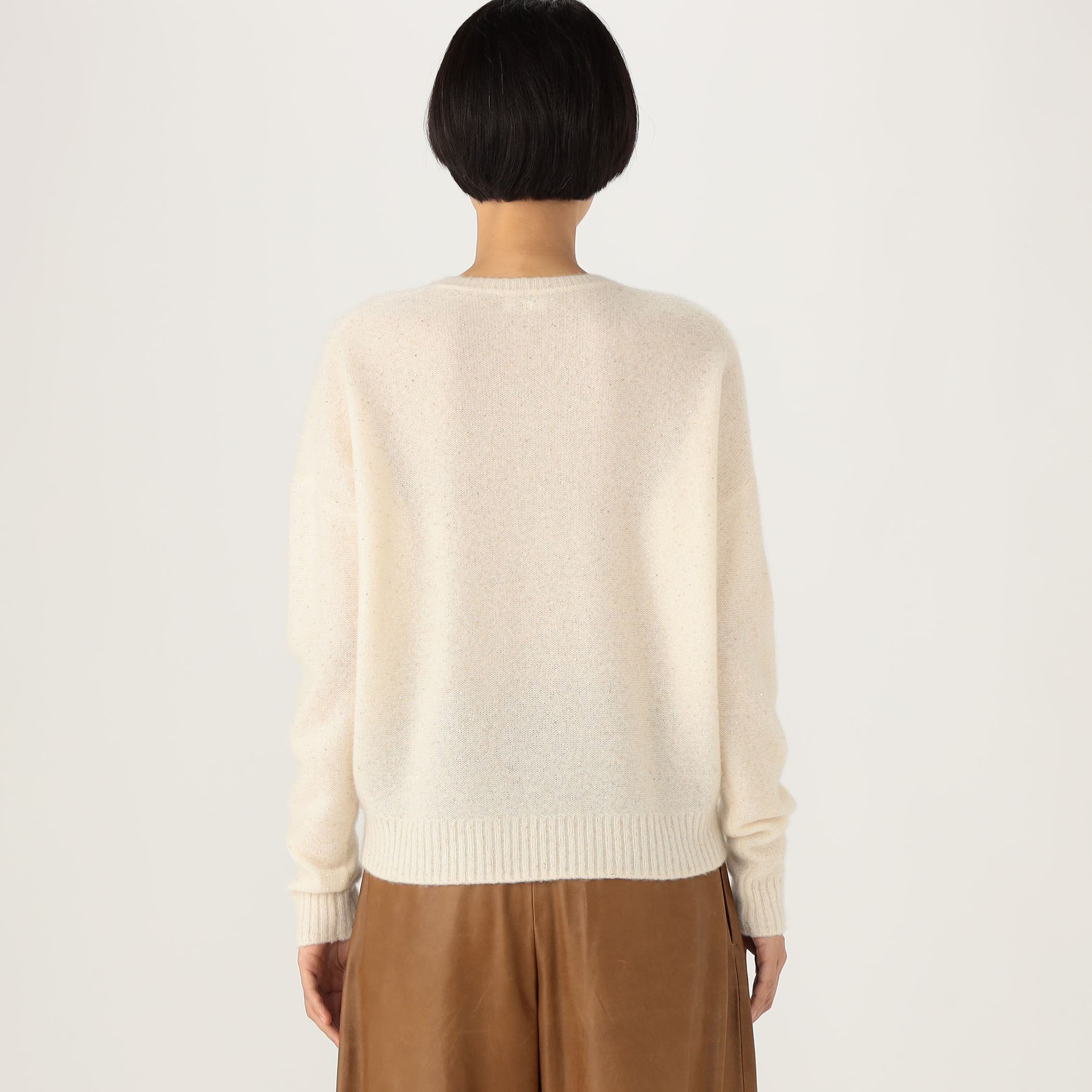 ペゼリコ　ラメスパンコールニット　カシミヤ　シルク　ウール　大きいサイズ　XXL PESERICO(ペセリコ) 通販｜woollen online store（ウールンオンライン