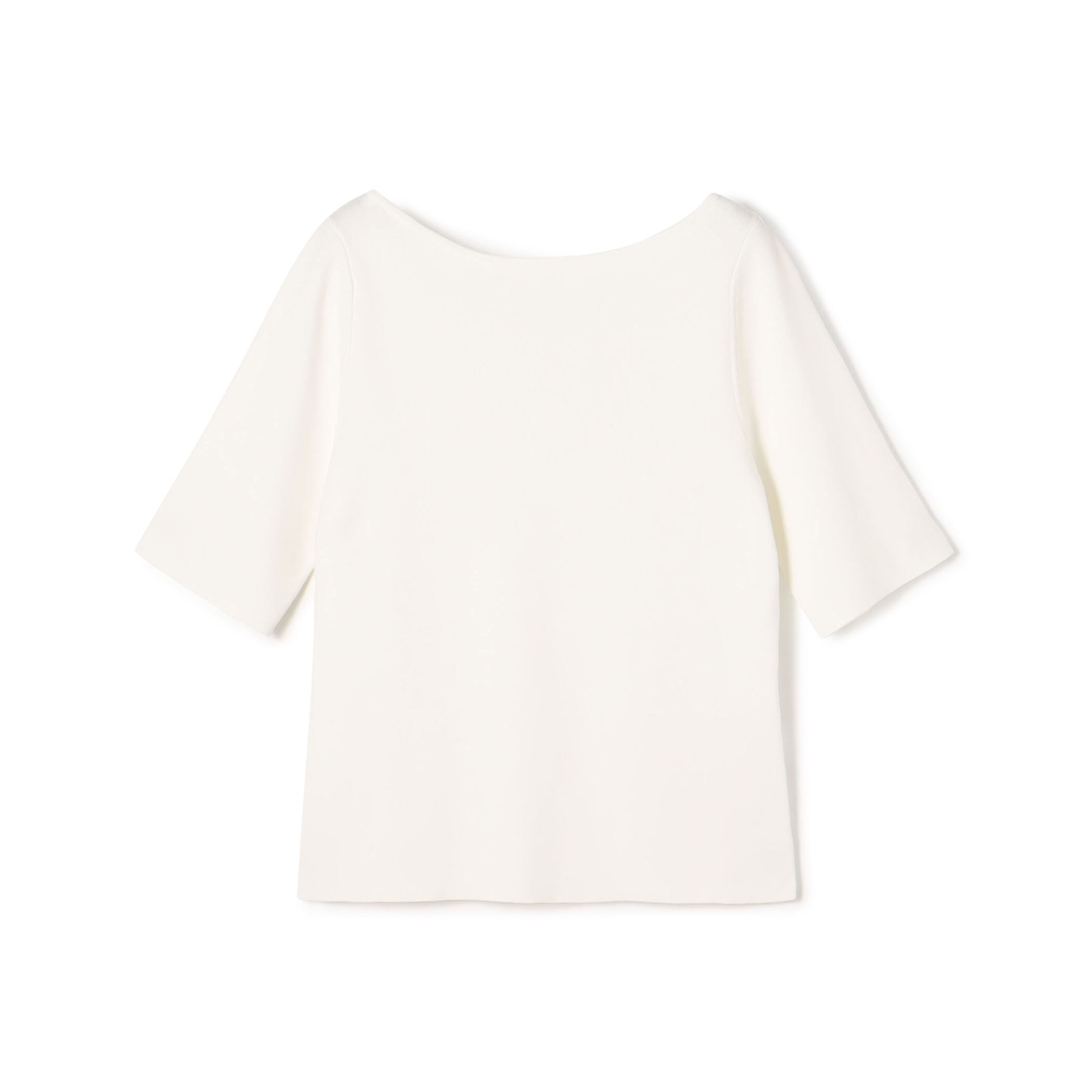 新品タグ付◉ ハイツイストコットンハーフスリーブニット　スモークミント MOUSSY | ASYMMETRY TWIST NECK トップス (Tシャツ・カットソー(長袖