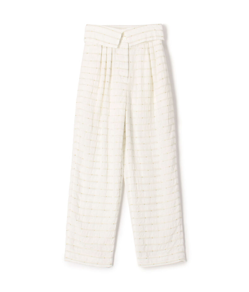 ドットジャカード ウエストベルトパンツ