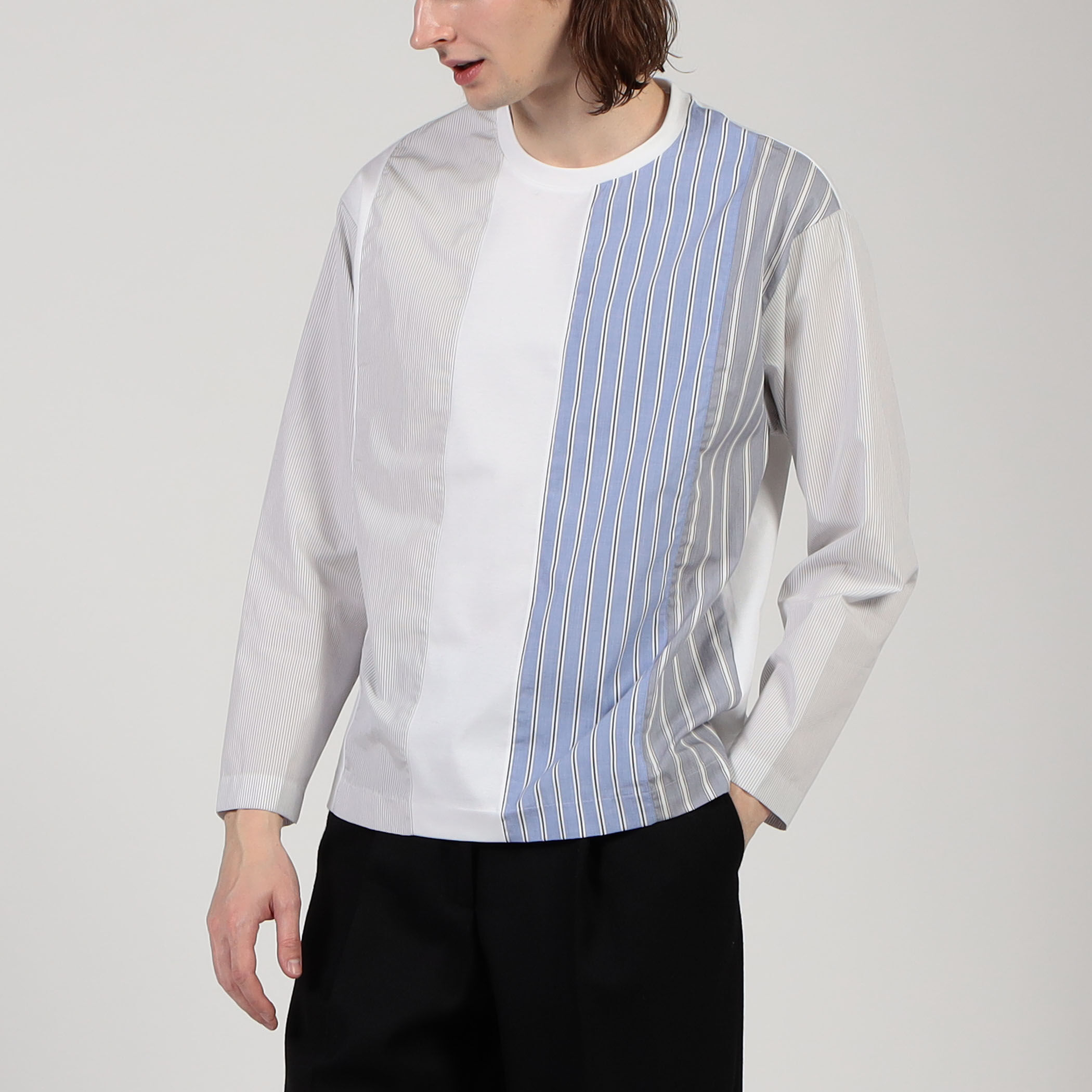 コットン シャツコンビ クルーネックプルオーバー｜トゥモローランド