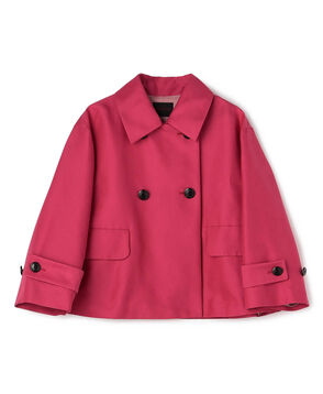 コットンシルクグログラン トラペーズジャケット