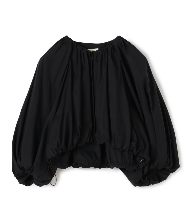 コットンストレッチポプリン クロップドバブルブルゾン