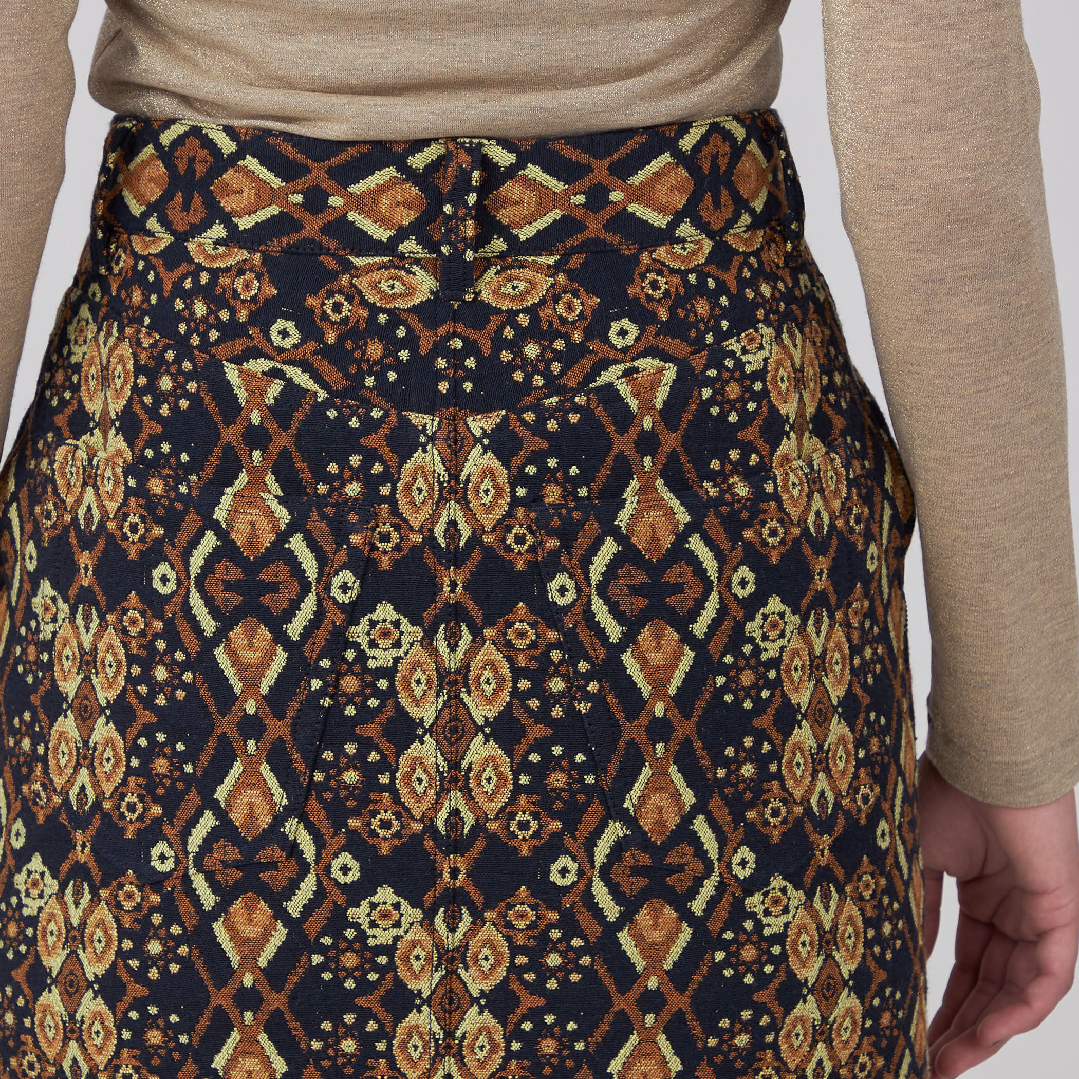 アーガイルジャカード Iラインマキシスカート｜トゥモローランド 公式通販