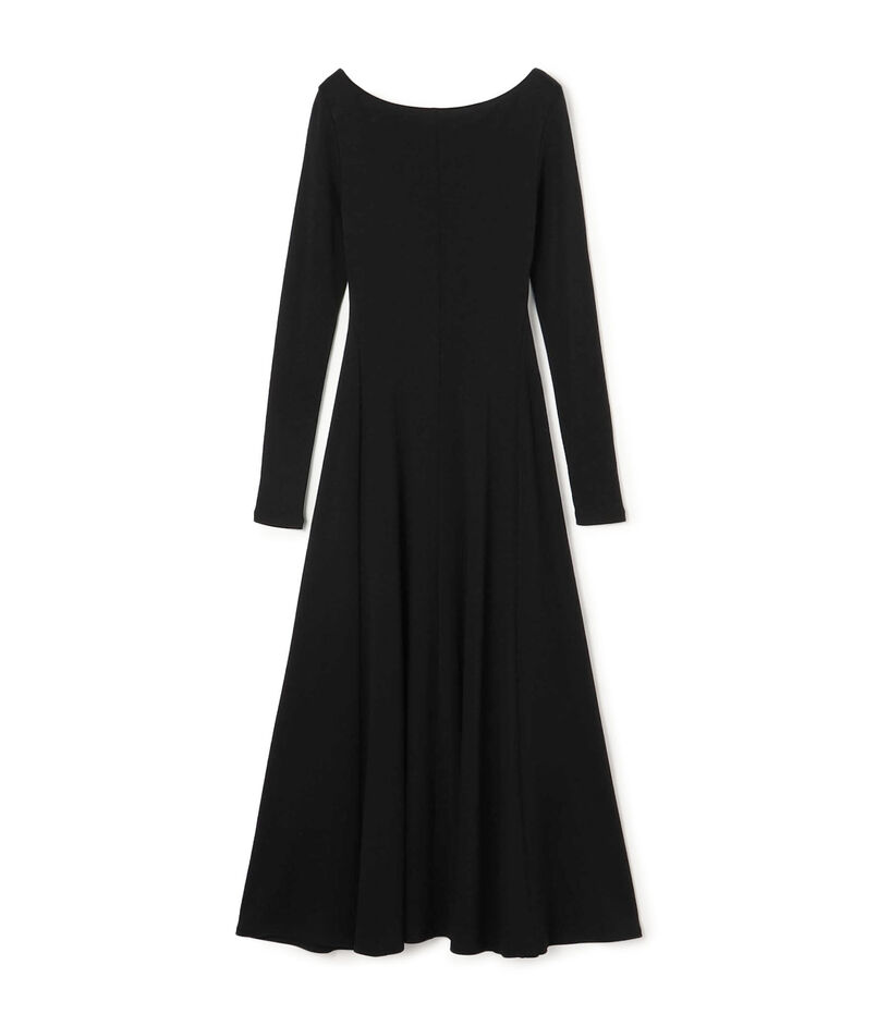 ウールクリアスムース ボートネックワンピース