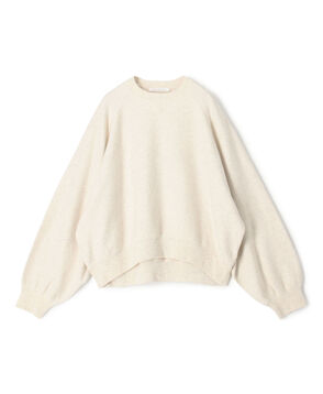 コットンナイロンスエットニット クルーネックプルオーバー
