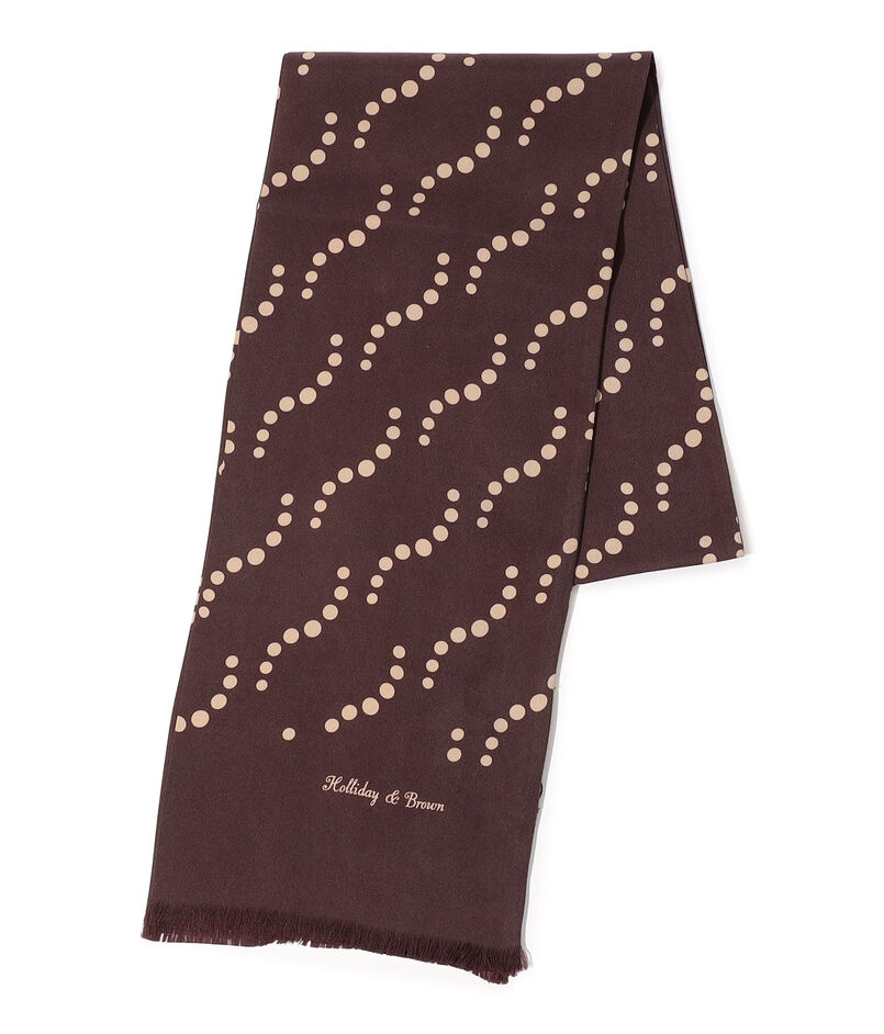 Holliday & Brown ウェーブドット シルクスカーフ