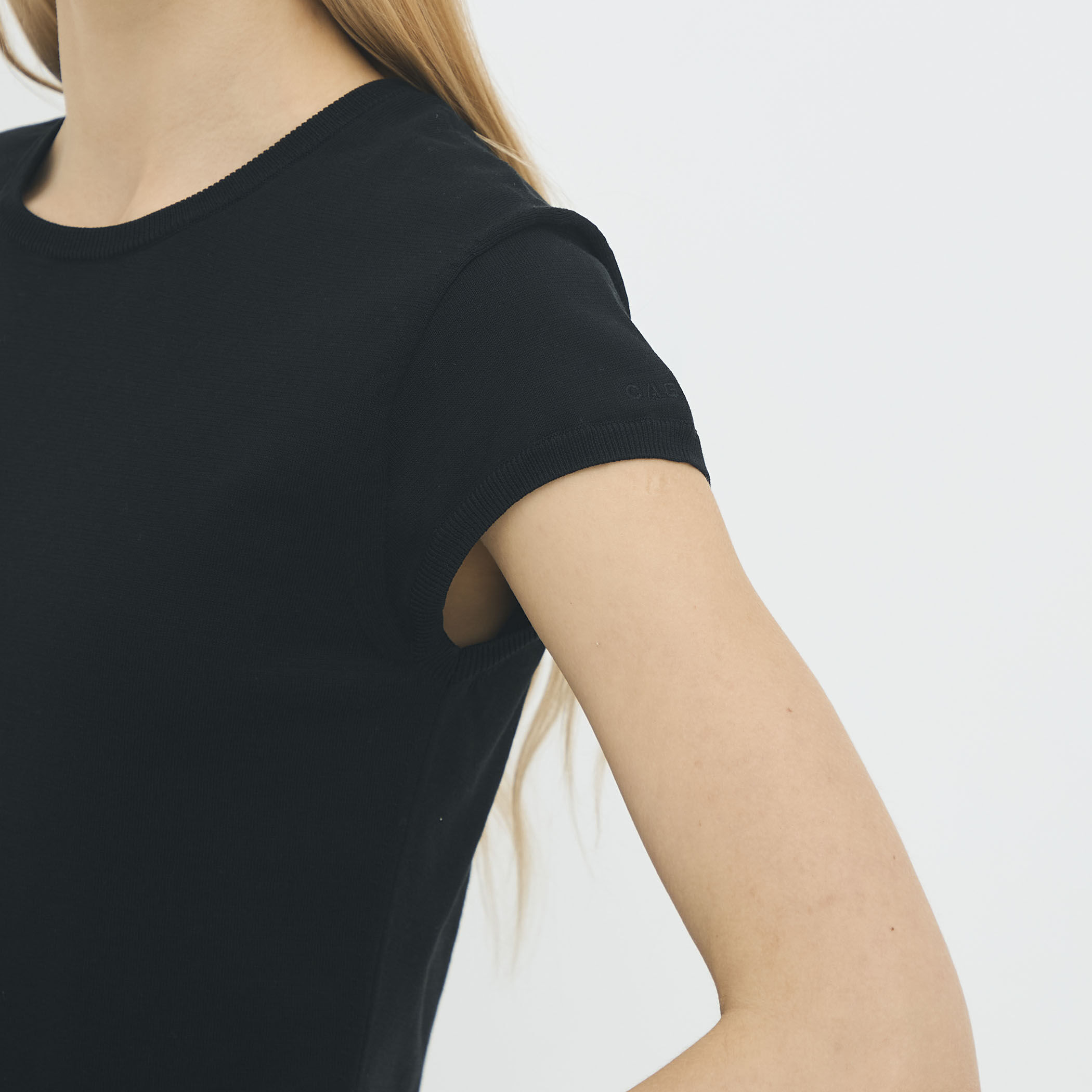 コットンポリエステル フレンチスリーブプルオーバー