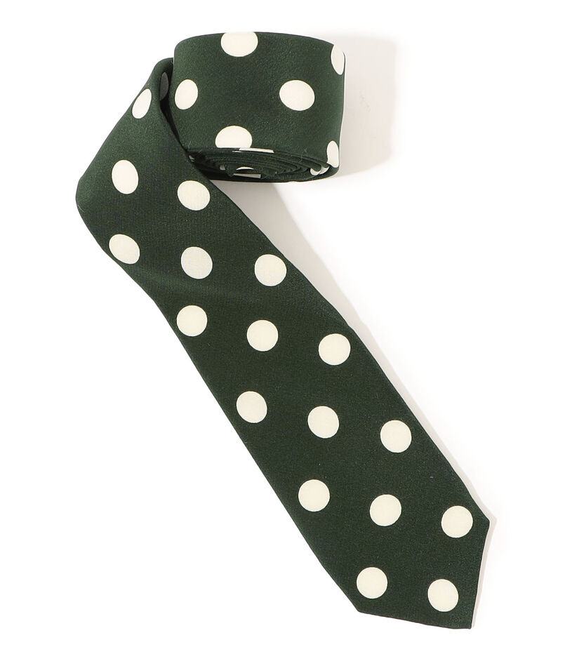 MAISON et VOYAGE シルクプリント 12mmドット ナロータイ