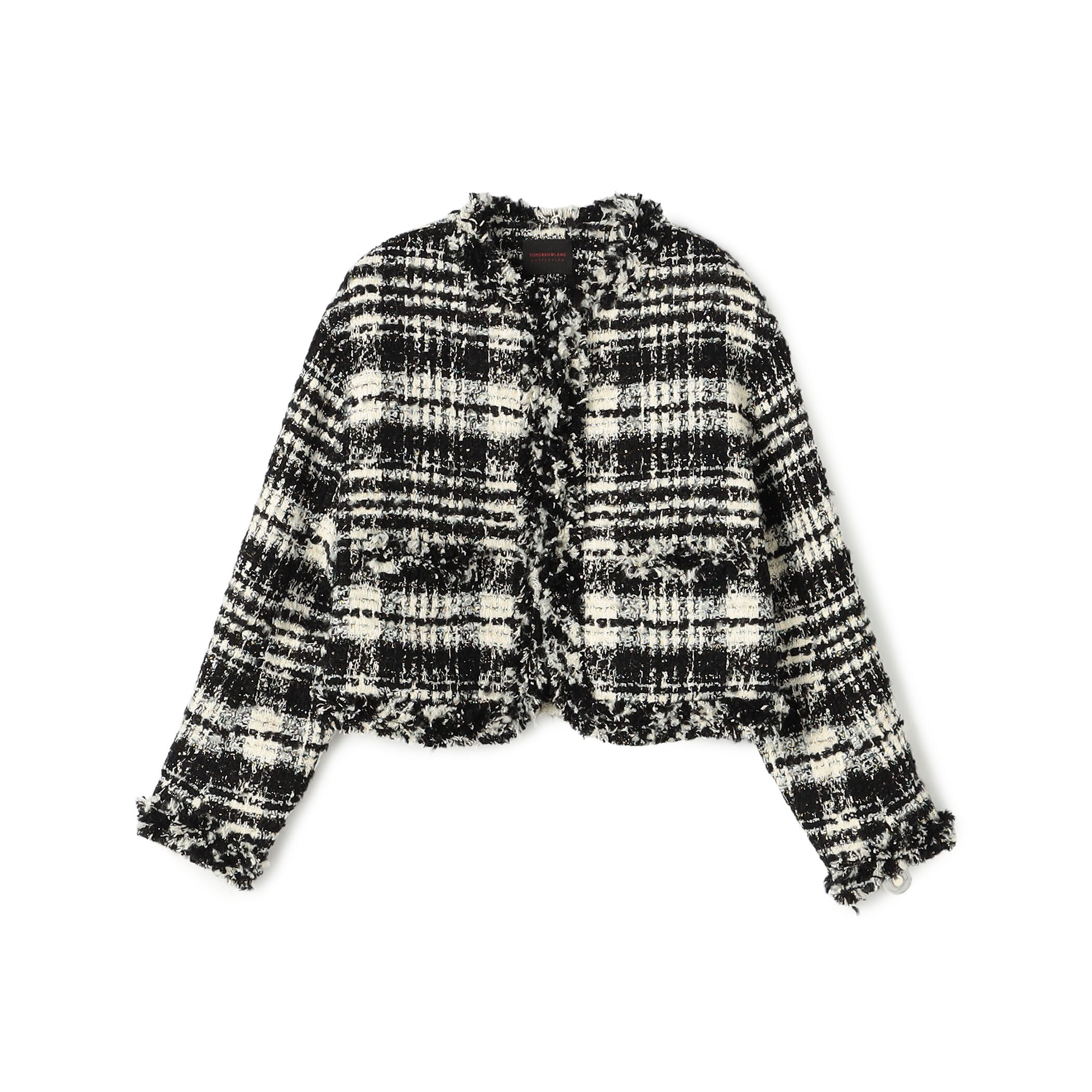 オーロラグレンチェック ノーカラージャケット｜トゥモローランド 公式通販