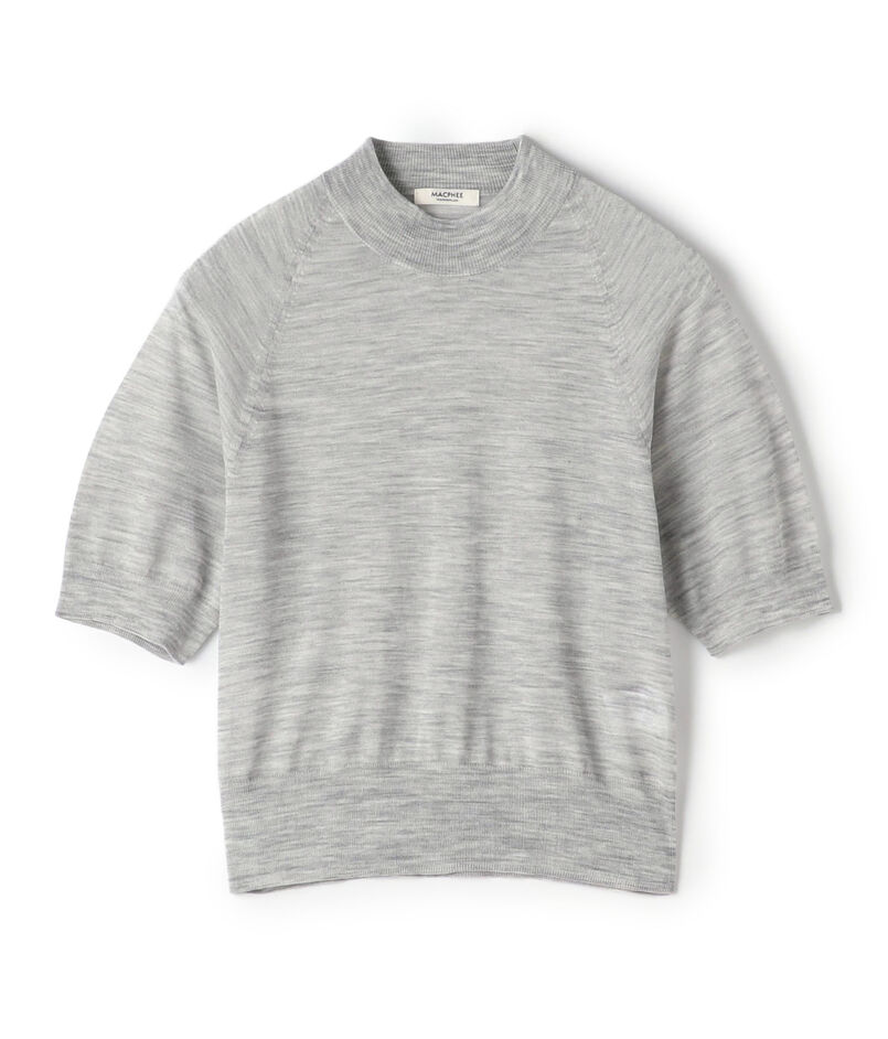 シアーウールブレンド ハーフスリーブプルオーバー