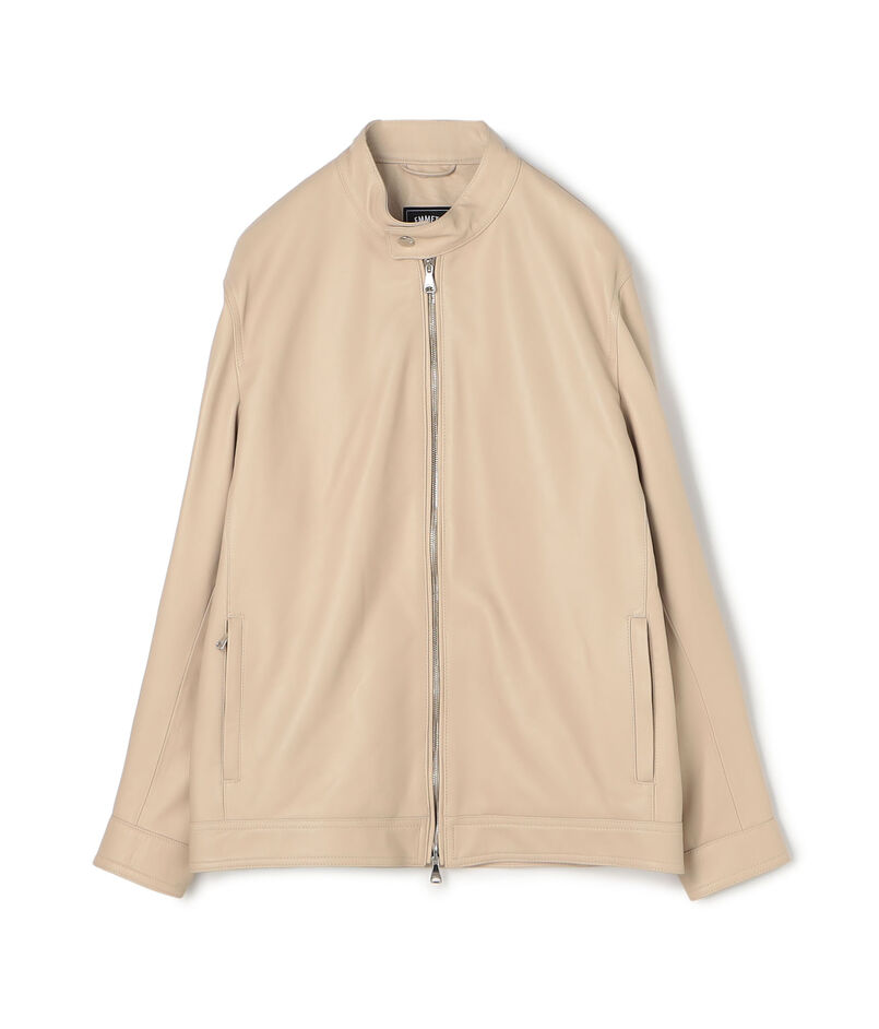 【別注】 EMMETI ラムレザー シングルライダースブルゾン
