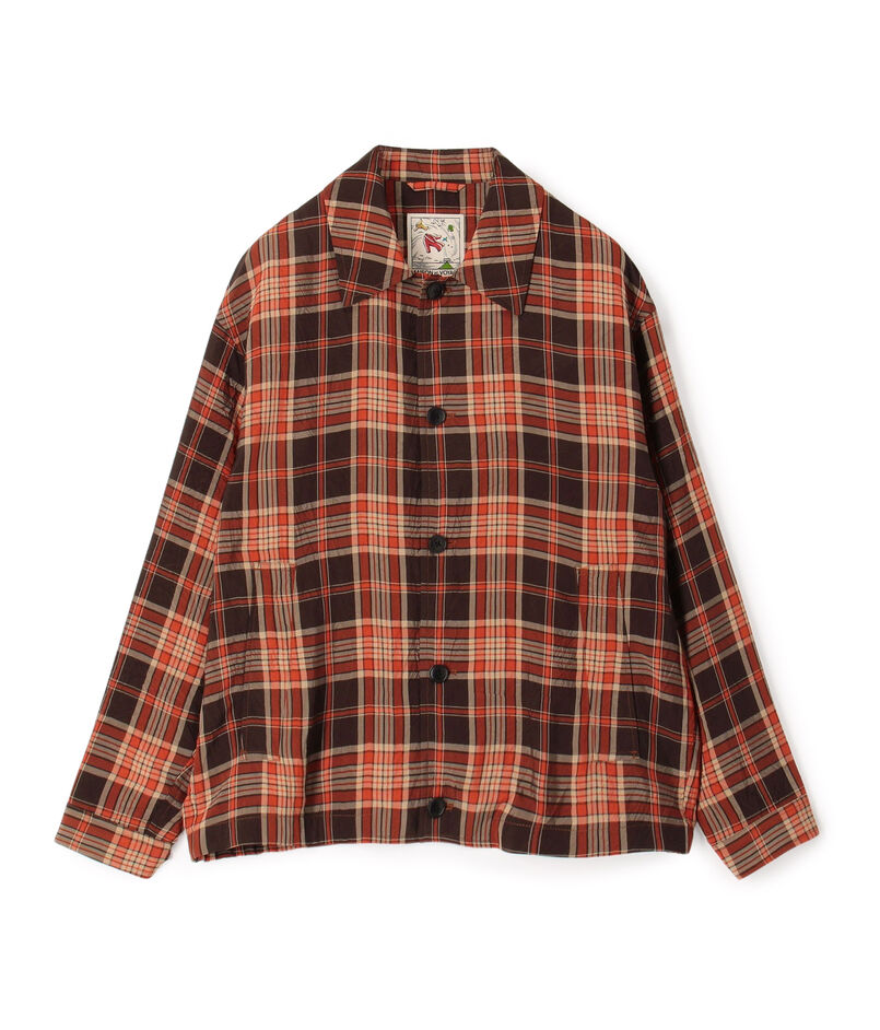 ビスコースタフタ シャツブルゾン