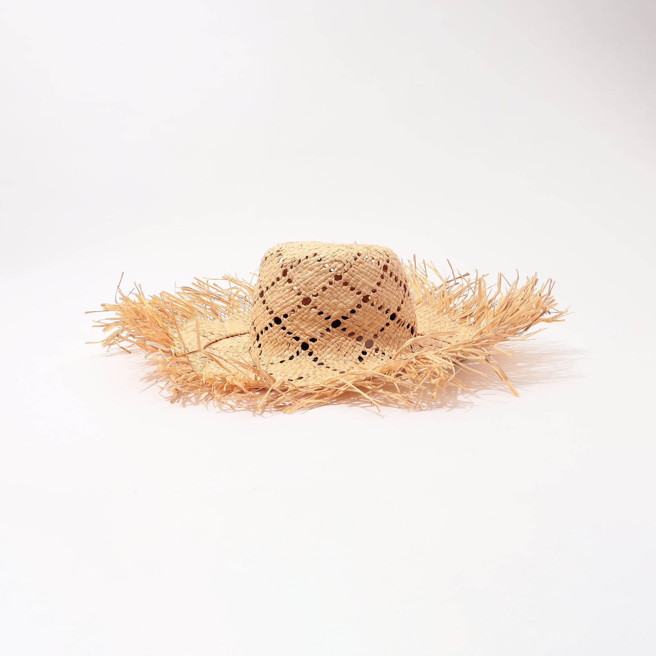KIJIMA TAKAYUKI RAFFIA ARGYLE WIDE BRIM HAT ラフィアハット