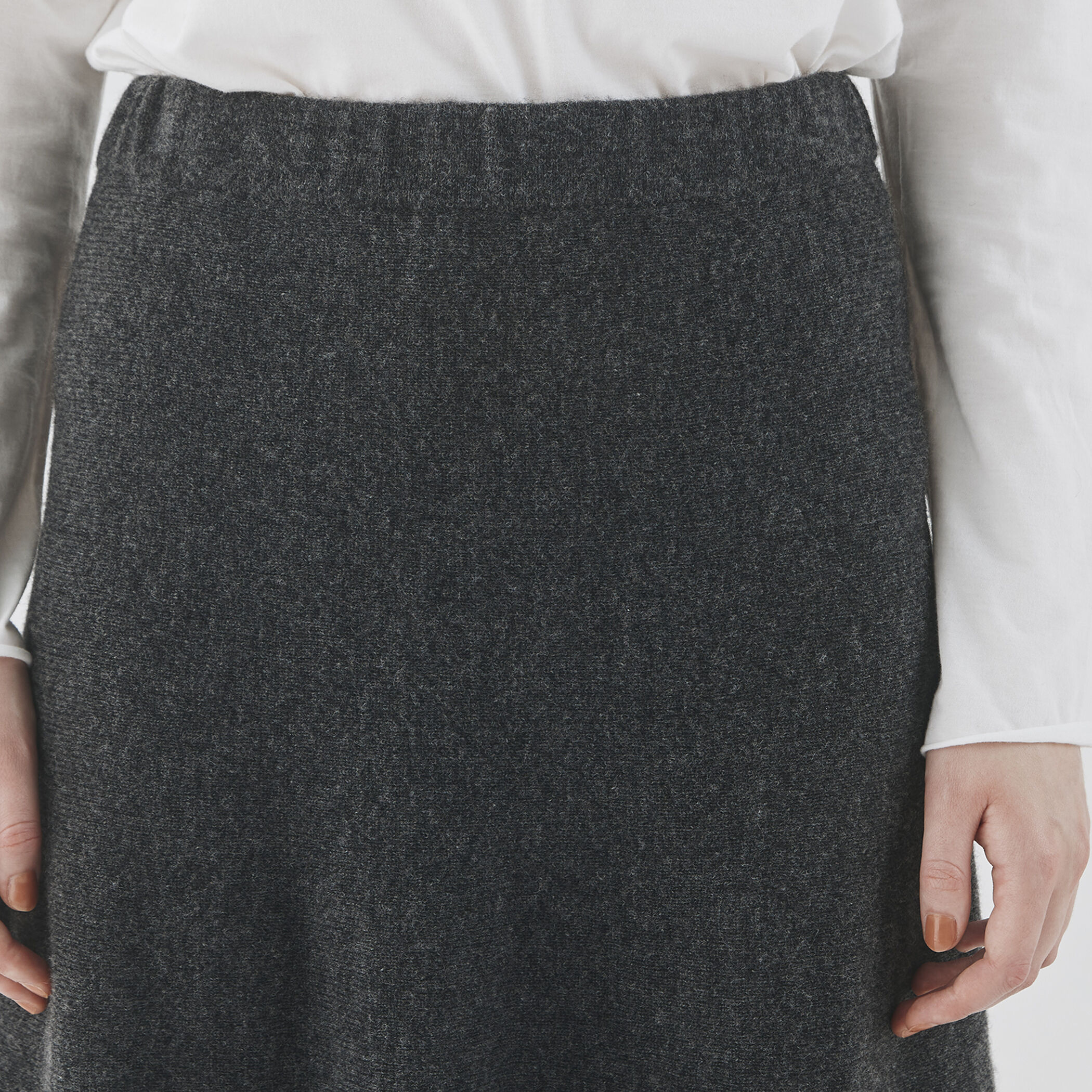 ラムズウール フレアマキシスカート｜トゥモローランド 公式通販