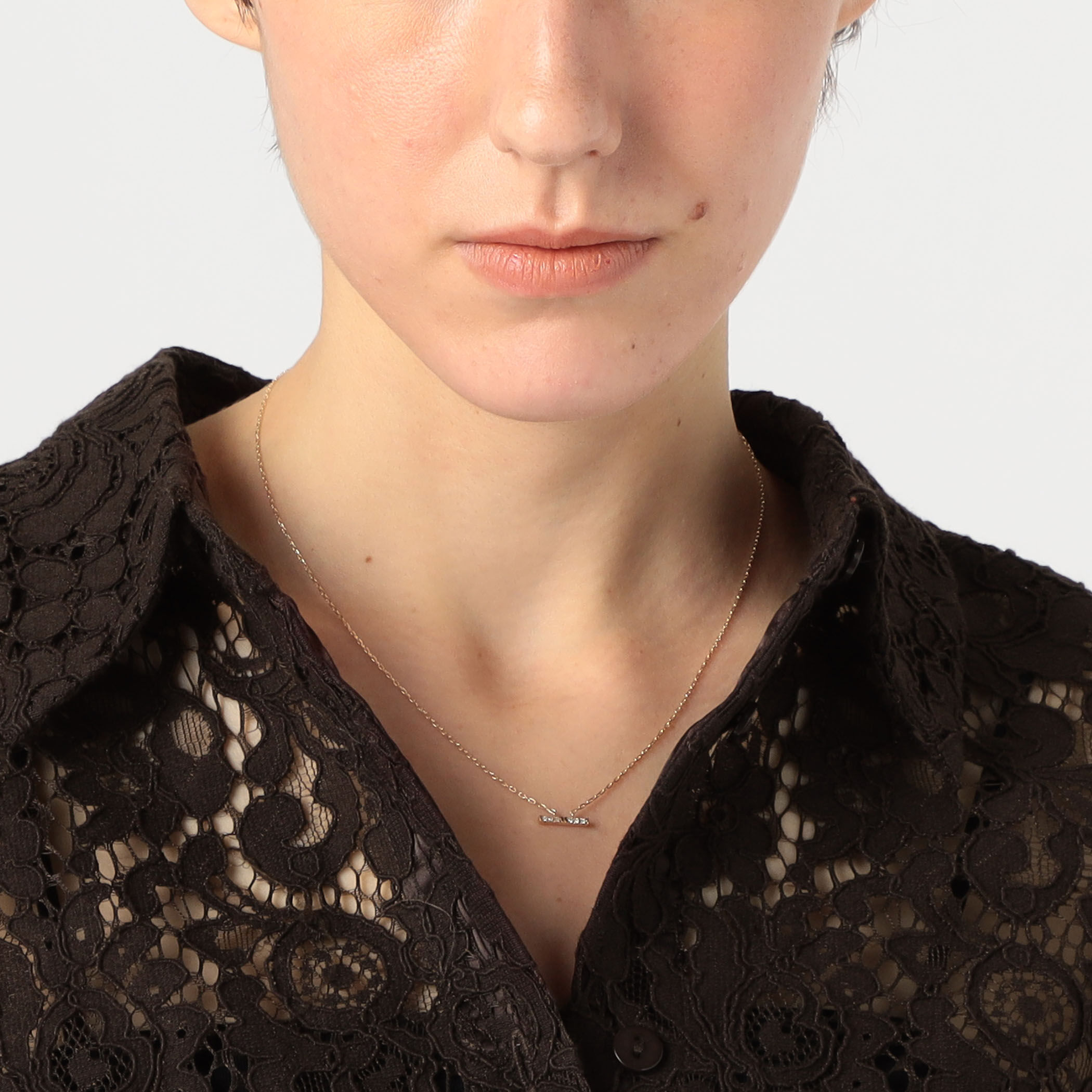 【ツナ】hirotaka TRAPEZE ダイヤモンド ネックレス TRAPEZE ダイヤモンド ネックレス M サイズ