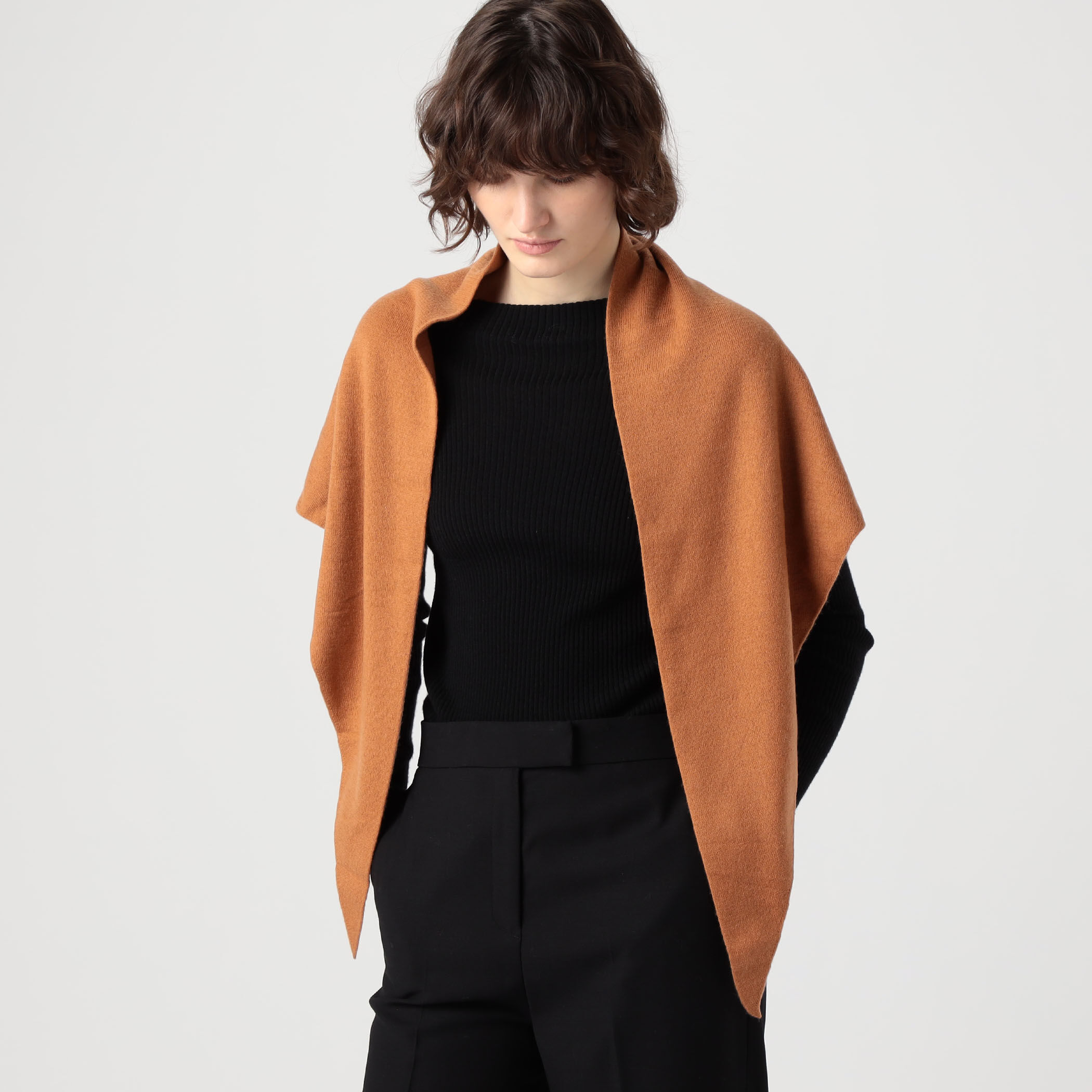 トゥモローランド TOMORROWLAND アンゴラカシミヤ使用 ヘリンボーン柄 TOMORROWLAND tricot ウールカシミヤ ミラノリブ ニットGジャン