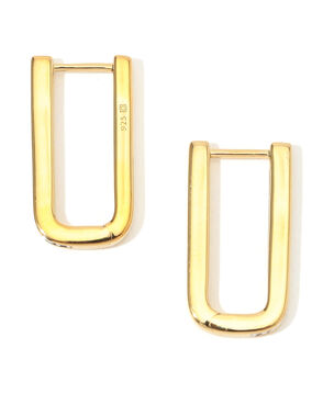 Otiumberg. Pave Edged Rectangle フープピアス