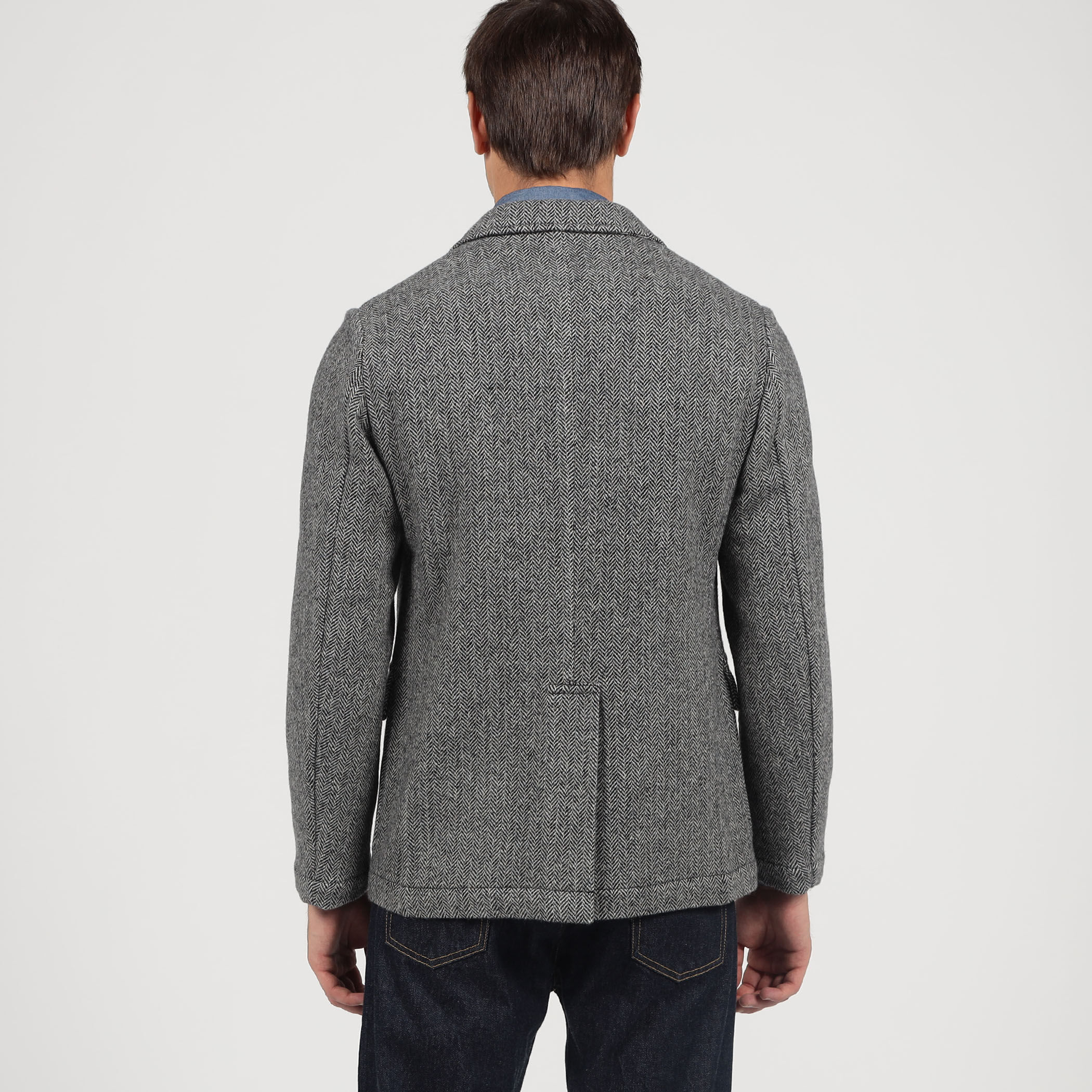 ブリティッシュウールツイード シングルブレステッド3Bジャケット