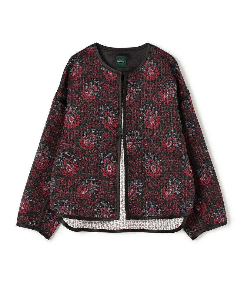 ポリエステルプリント クルーネックブルゾン