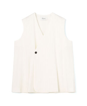 ■リネンストレッチ Vネックジレ